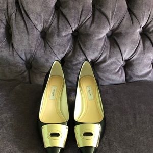 Coach Kitten heel black leather shoes